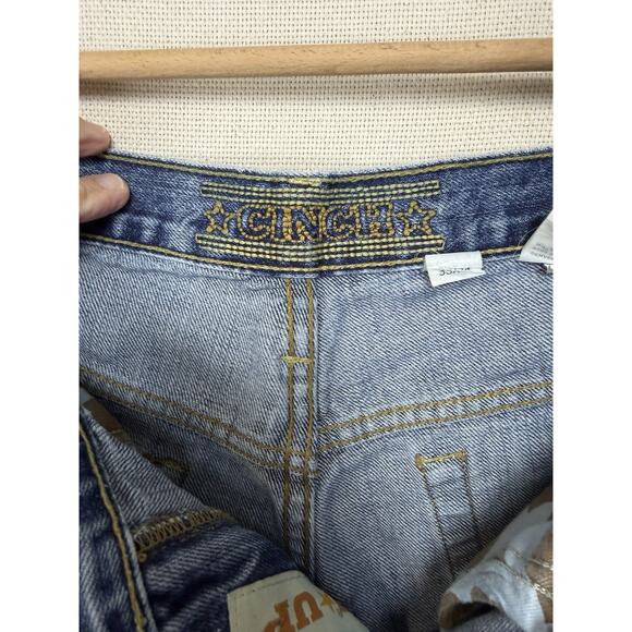 Cinch Men's Bootcut Jeans Sz 33X34 (32) Stonewash Cowboy Rodeo Casual Grunge - Picture 6 of 16